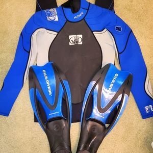 Wet Suit With Flippers